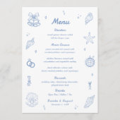 ほこりっぽい青い手が沿岸結婚部の メニュー (正面)