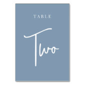 ほこりっぽい青い手のスクリプトテーブル2 テーブルナンバー (裏面)