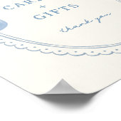 ほこりっぽい青い手の引き弓フレームカードギフト ポスター (角)