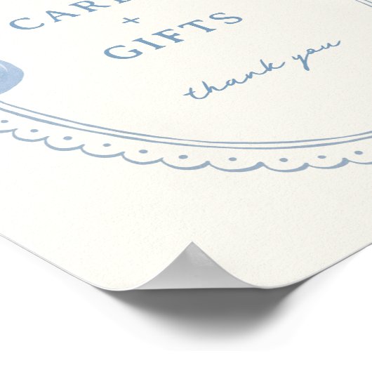 ほこりっぽい青い手の引き弓フレームカードギフト ポスター (角)