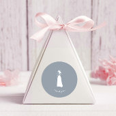 ほこりっぽい青い手描きカップルのステッ結婚カー ラウンドシール