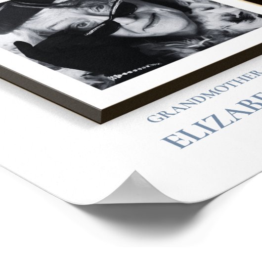 ほこりっぽい青い故人の予約結婚席のサイン ポスター (角)