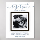 ほこりっぽい青い故人の予約結婚席のサイン ポスター (正面)