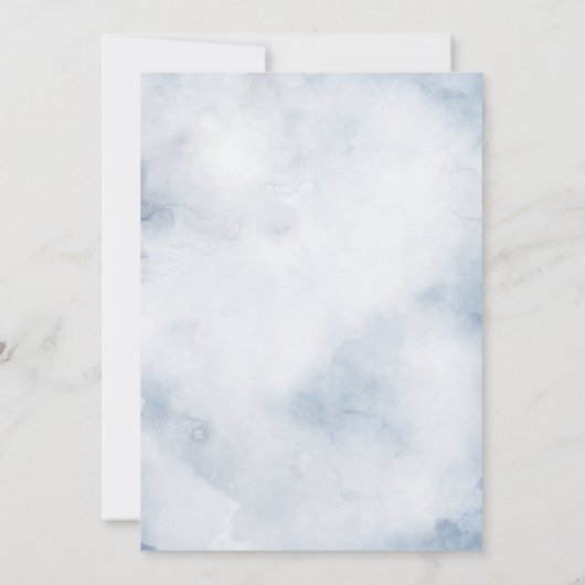 ほこりっぽい青い方向/詳細挿入 招待状 (裏面)