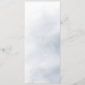 ほこりっぽい青い書道の素朴なフローラ結婚のメニュー メニュー (裏面)