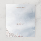 ほこりっぽい青い書道の素朴結婚な座席表 プレイスカード (外部開封)