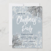 ほこりっぽい青い松の枝企業のクリスマス 招待状 (正面)