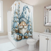 ほこりっぽい青い格言とクリスマスツリー シャワーカーテン (インサイチュ)