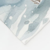 ほこりっぽい青い格言とクリスマスツリー フリースブランケット (角)