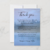 ほこりっぽい青い森結婚の風景 サンキューカード (正面)