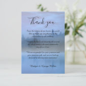 ほこりっぽい青い森結婚の風景 サンキューカード (スタンド正面)