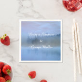 ほこりっぽい青い森結婚の風景 スタンダードカクテルナプキン (インサイチュ)
