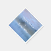ほこりっぽい青い森結婚の風景 スタンダードカクテルナプキン (角)