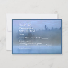 ほこりっぽい青い森結婚の風景 出欠カード