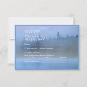 ほこりっぽい青い森結婚の風景 出欠カード (正面)
