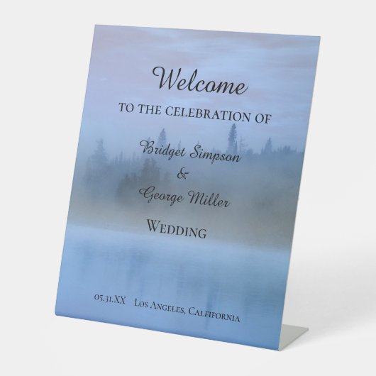 ほこりっぽい青い森結婚の風景 台座サイン (正面)