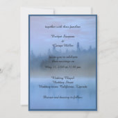 ほこりっぽい青い森結婚の風景 招待状 (正面)