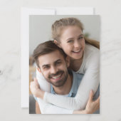 ほこりっぽい青い植物緑の大理石の写真結婚の写真 招待状 (裏面)