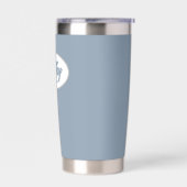 ほこりっぽい青い様式化結婚した花嫁のメイド 保温保冷タンブラー (左面)