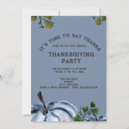 ほこりっぽい青い水の色のカボチャ感謝パーティー