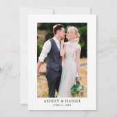 ほこりっぽい青い水の色のバラ写真結婚の 招待状 (裏面)