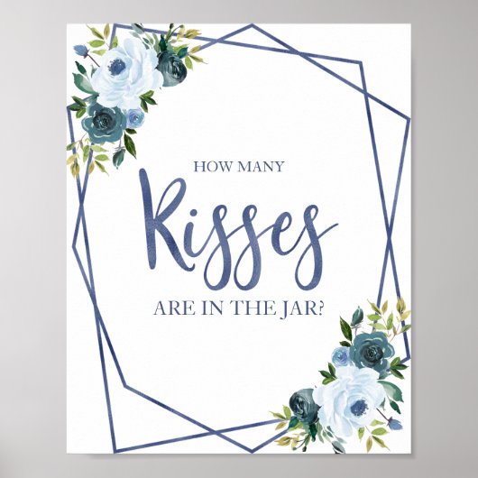 ほこりっぽい青い水の色のフローラどのように多くのキス署名 ポスター (正面)