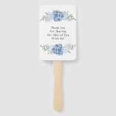 ほこりっぽい青い水の色の牡丹結婚の ハンドファン (裏面)