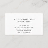 ほこりっぽい青い水の色の緑エレガント 名刺 (裏面)