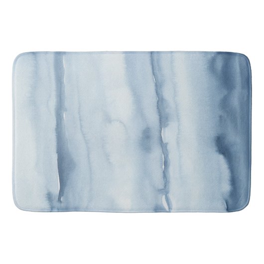 ほこりっぽい青い水の色モダン バスマット (正面)