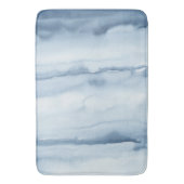 ほこりっぽい青い水の色モダン バスマット (正面縦)