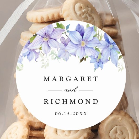 ほこりっぽい青い水の色素朴フローラ結婚の ラウンドシール