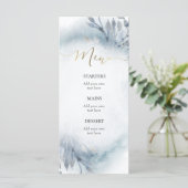 ほこりっぽい青い水彩のメニュー メニュー (スタンド正面)