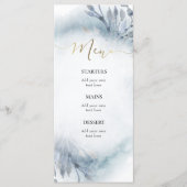 ほこりっぽい青い水彩画のメニュー メニュー (正面)