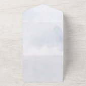 ほこりっぽい青い水結婚色の牡丹は オールインワン招待状 (外側)