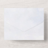 ほこりっぽい青い水結婚色の牡丹は オールインワン招待状 (裏面)