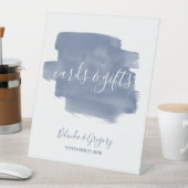 ほこりっぽい青い水色のウェディングカード&ギフト 台座サイン (インサイチュ)