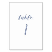 ほこりっぽい青い水色のテーブル番号 テーブルナンバー (裏面)