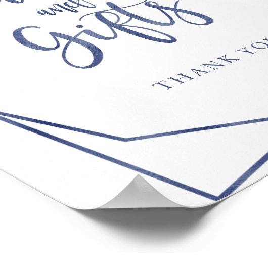 ほこりっぽい青い水色のフローラカードとギフトサイン ポスター (角)