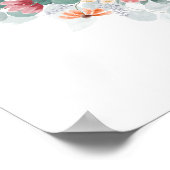 ほこりっぽい青い水色のワイルドフラワーベイビーシャワーの元気 ポスター (角)