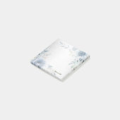 ほこりっぽい青い水色の花シルバーエレガント ポストイット (アングル)