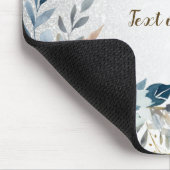 ほこりっぽい青い水色の花シルバーエレガント マウスパッド (コーナー)