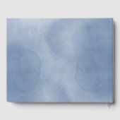 ほこりっぽい青い水色の花バプテスマ ゲストブック (裏面)