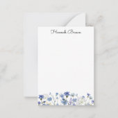 ほこりっぽい青い水色の野草園 ノートカード (正面)