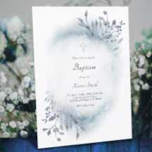 ほこりっぽい青い水色バプテスマ男の赤ちゃん