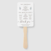 ほこりっぽい青い水色フローラプログラムファン ハンドファン (裏面)