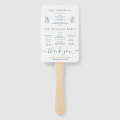 ほこりっぽい青い水色フローラプログラムファン ハンドファン (裏面)