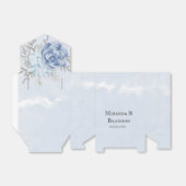 ほこりっぽい青い水色牡丹結婚の花 フェイバーボックス (折り畳みなし)