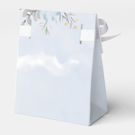 ほこりっぽい青い水色牡丹結婚の花 フェイバーボックス (裏面サイド)