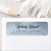 ほこりっぽい青い水色 ラベル (インサイチュ)