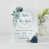 ほこりっぽい青い海軍の花の植物学 セーブザデート (スタンド正面)